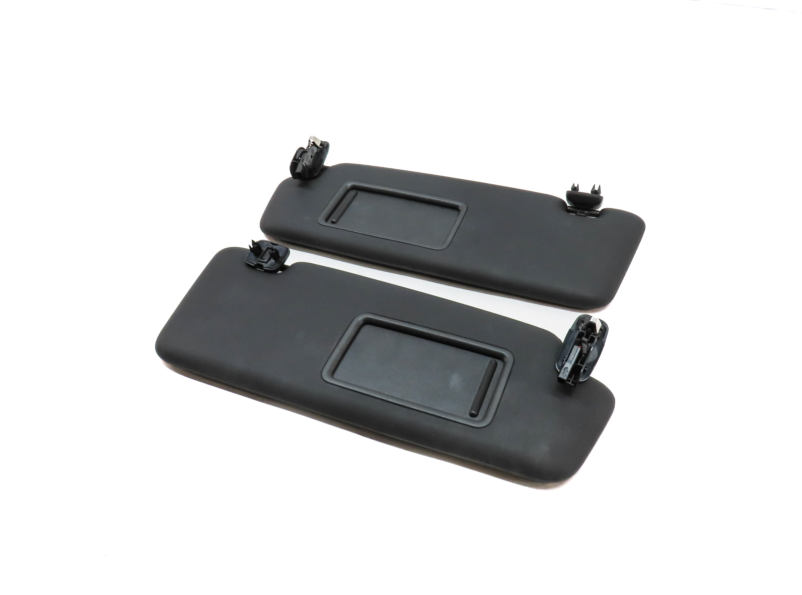 13-18 AUDI ALLROAD A3 E-TRON (B8 8VF) FRONT LEFT & RIGHT SUNVISOR SET (BLACK) — exact item pictured